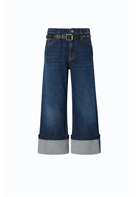 Jeans Pinko Cropped con cintura in pelle PINKO | Jeans | 107277A3HGPJB