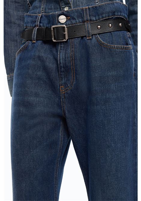 Jeans Pinko Cropped con cintura in pelle PINKO | Jeans | 107277A3HGPJB