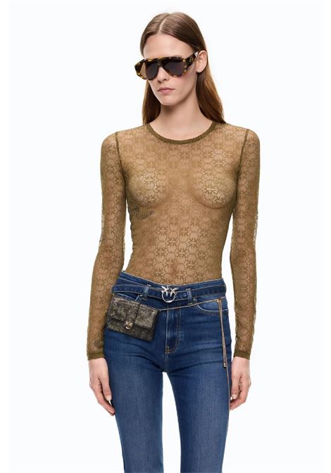Maglia in pizzo stretch PINKO | 107737A3MKX24