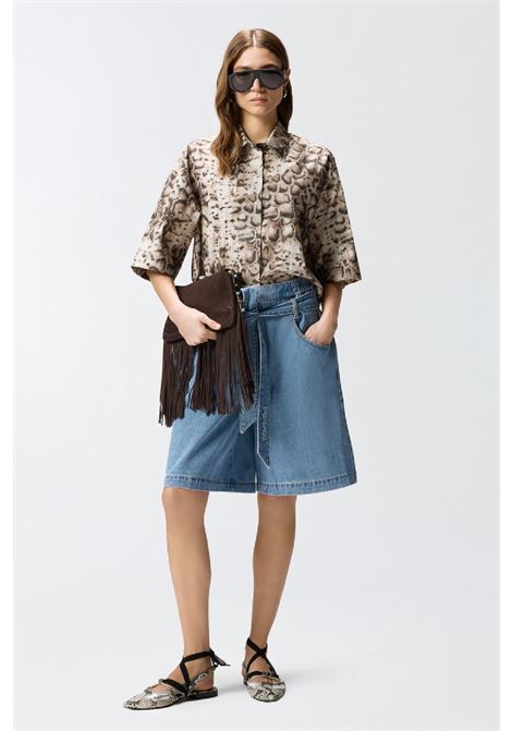 Bermuda Pinko ballo in denim wide leg PINKO | 106258A3A9PJD