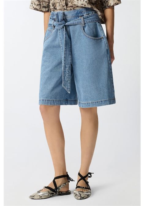 Bermuda Pinko ballo in denim wide leg PINKO | 106258A3A9PJD